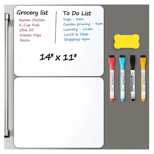 Magnetic Dry Erase Board Sheet With 4 Markers & Eraser, Magnetic Whiteboard For Fridge, Fridge Whiteboard . 11.7\