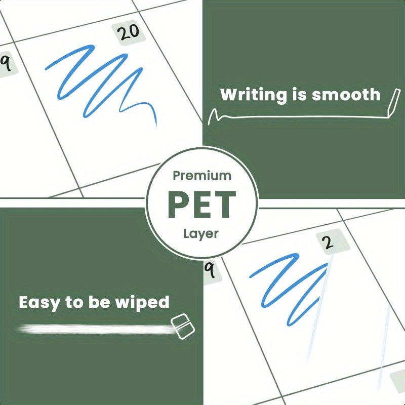 Dry Erase Calendar for Refrigerator Greenery Magnetic Fridge Calendar Whiteboard Set of Vertical Monthly Dry Erase Calendar for Fridge and 2 List Board 4 Markers + Eraser